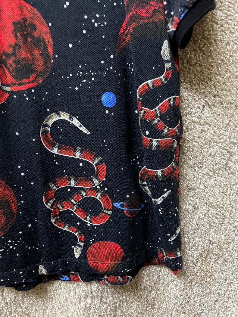 Gucci Gucci Men's Snake Print Short Sleeve Polo Size US XL / EU 56 / 4 - 2 Thumbnail