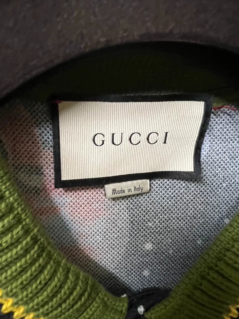 Gucci Gucci Men's Snake Print Short Sleeve Polo Size US XL / EU 56 / 4 - 5 Thumbnail
