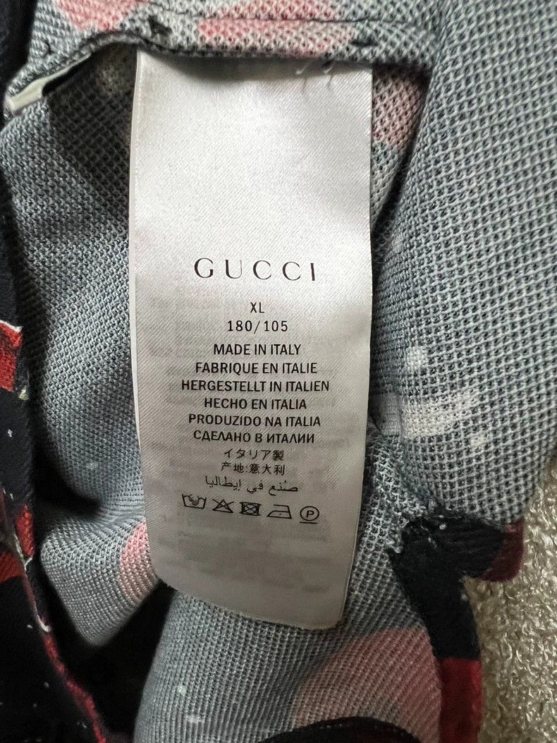 Gucci Gucci Men's Snake Print Short Sleeve Polo Size US XL / EU 56 / 4 - 7 Thumbnail