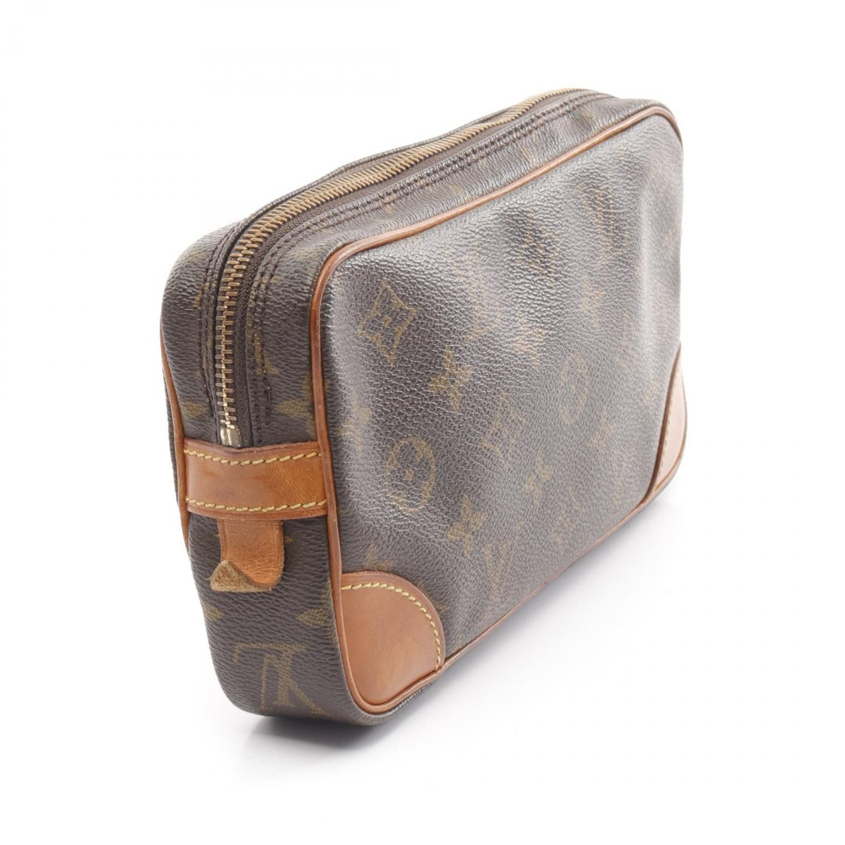 Louis Vuitton Louis Vuitton Louis Vuitton Marli Dragonne PM Monogram Clutch Bag Canvas Clutch Bag M51827 Size ONE SIZE - 2 Thumbnail
