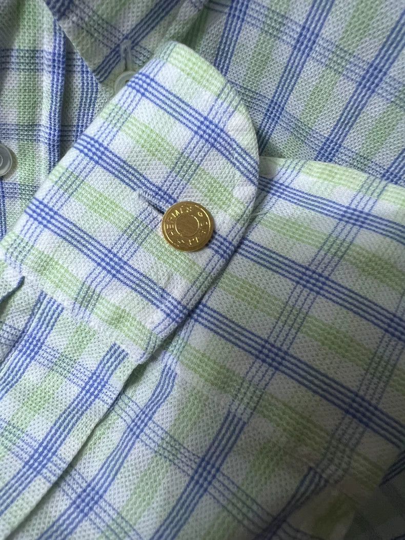 Hermes Hermes Men's Checked Long Sleeve Shirt Size US XL / EU 56 / 4 - 5 Thumbnail