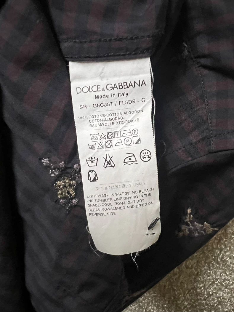 Dolce & Gabbana Dolce & Gabbana Men's Embroidered Shirt Size US S / EU 44-46 / 1 - 8 Thumbnail