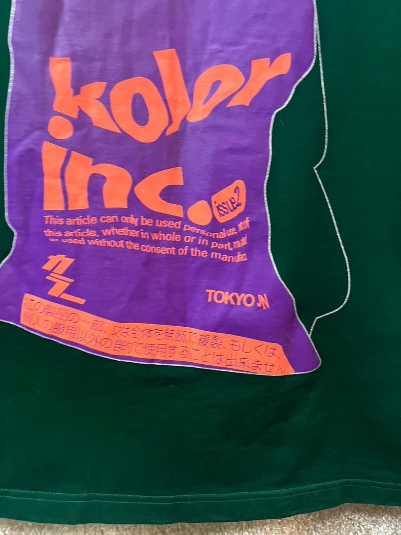 Japanese Brand kolor Men's Green Casual Short-Sleeve T-shirt Size US L / EU 52-54 / 3 - 2 Thumbnail