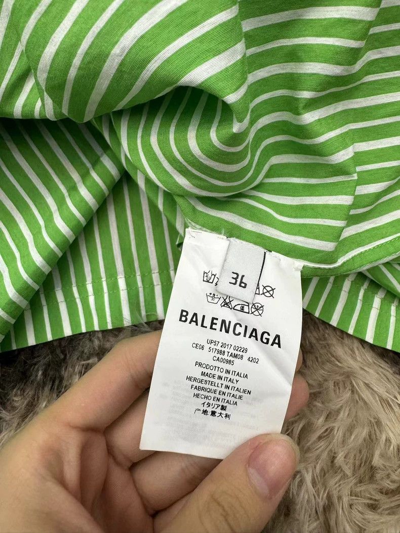 Balenciaga Balenciaga Runway Blue Green Layered Shirt Size US S / EU 44-46 / 1 - 3 Thumbnail