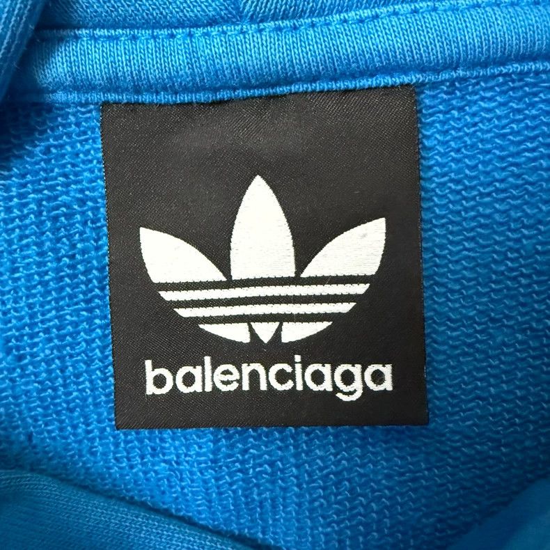Balenciaga Balenciaga x Adidas Limited Blue Hoodie Size US M / EU 48-50 / 2 - 3 Thumbnail