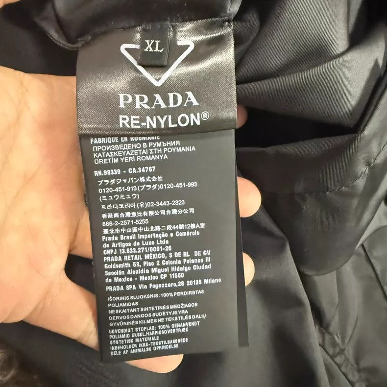 Prada Prada 24 New Triangle Logo Nylon Jacket Size US XL / EU 56 / 4 - 4 Thumbnail