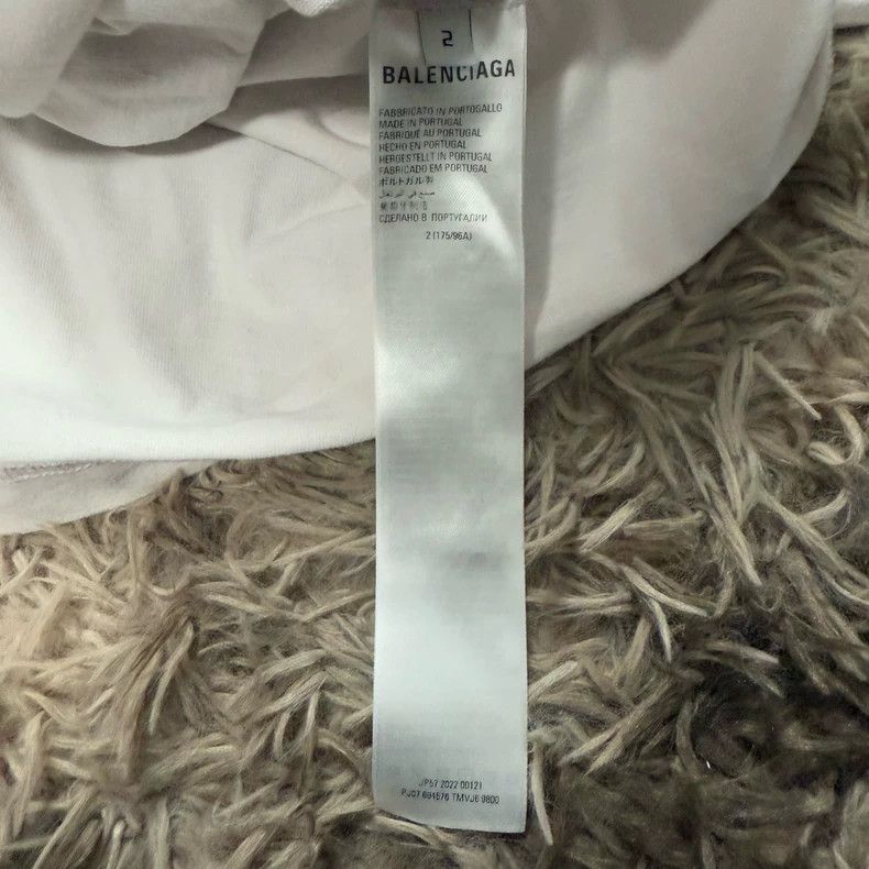 Balenciaga Balenciaga White Covered Tape Short Sleeve Tee Size US M / EU 48-50 / 2 - 4 Thumbnail