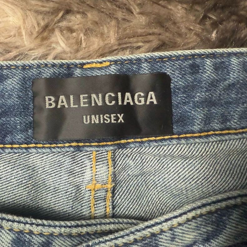 Balenciaga Balenciaga SS23 Spray Paint Denim Jeans Size US 33 - 3 Thumbnail