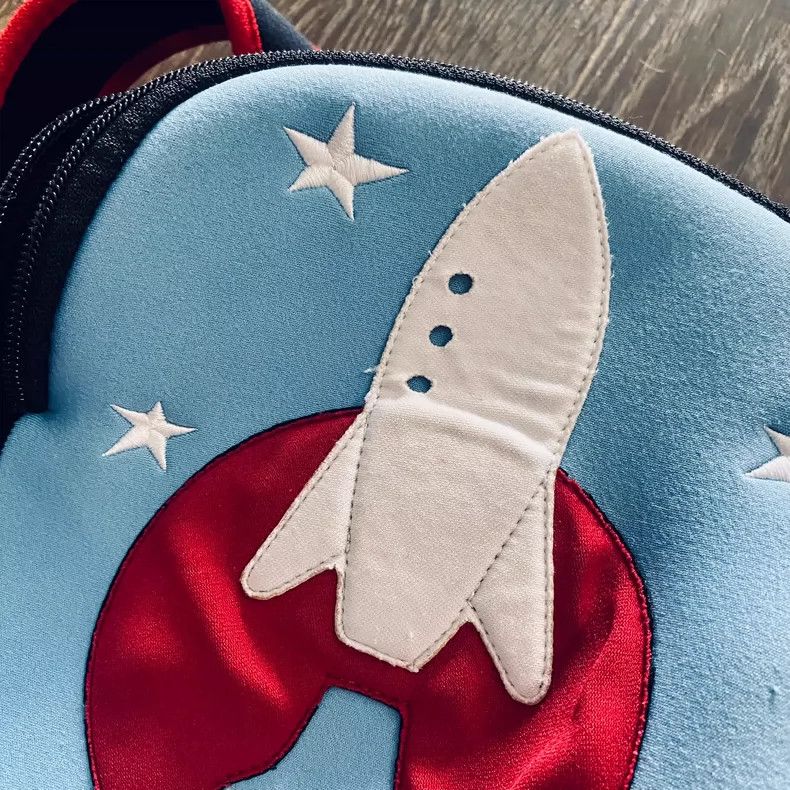 Japanese Brand Cute Cartoon Children's Backpack with Rocket Design Size ONE SIZE - 4 Thumbnail