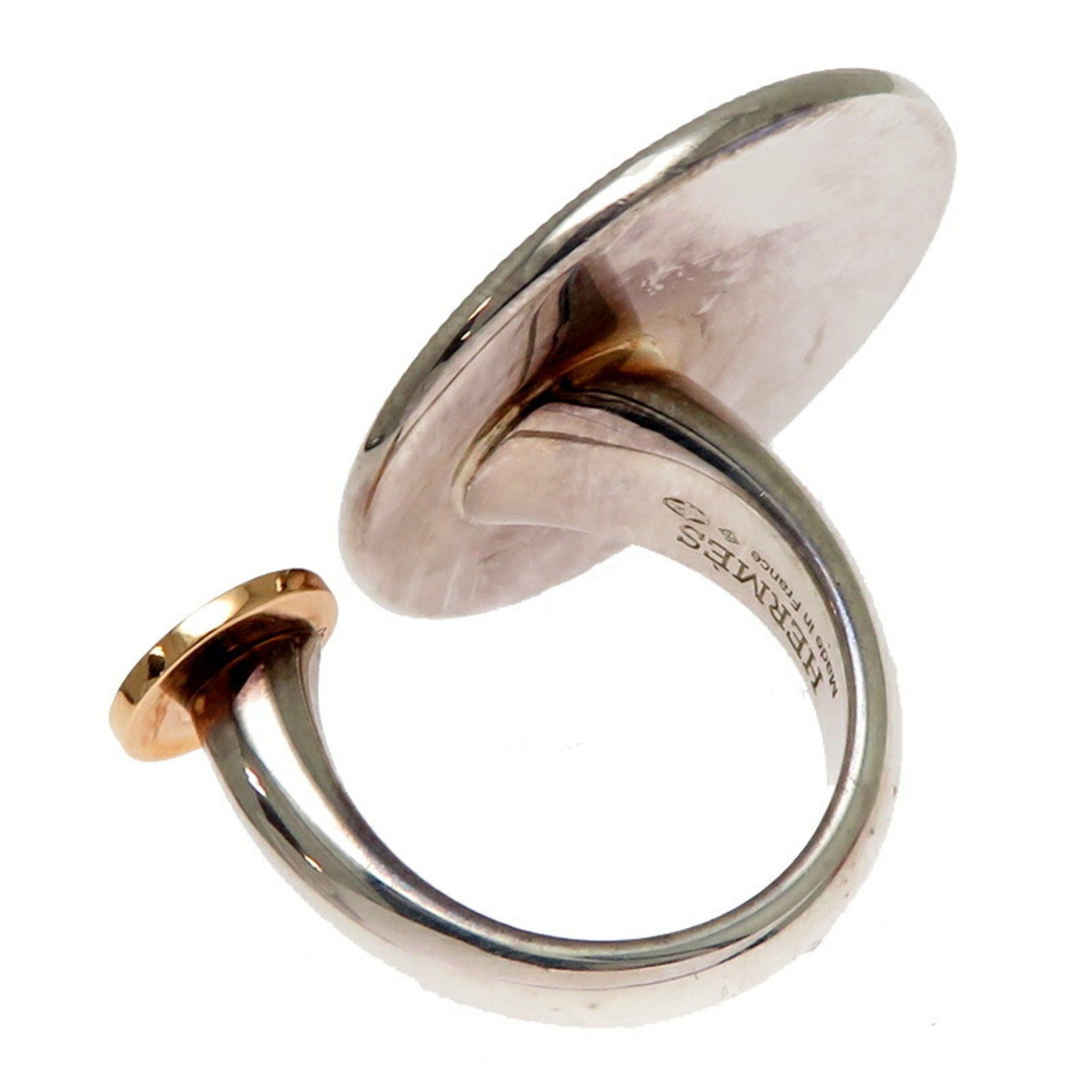 Hermes Hermes #50 SV925 Exlibris Ladies Ring, Silver 925, Size 9.5 Size ONE SIZE - 3 Thumbnail