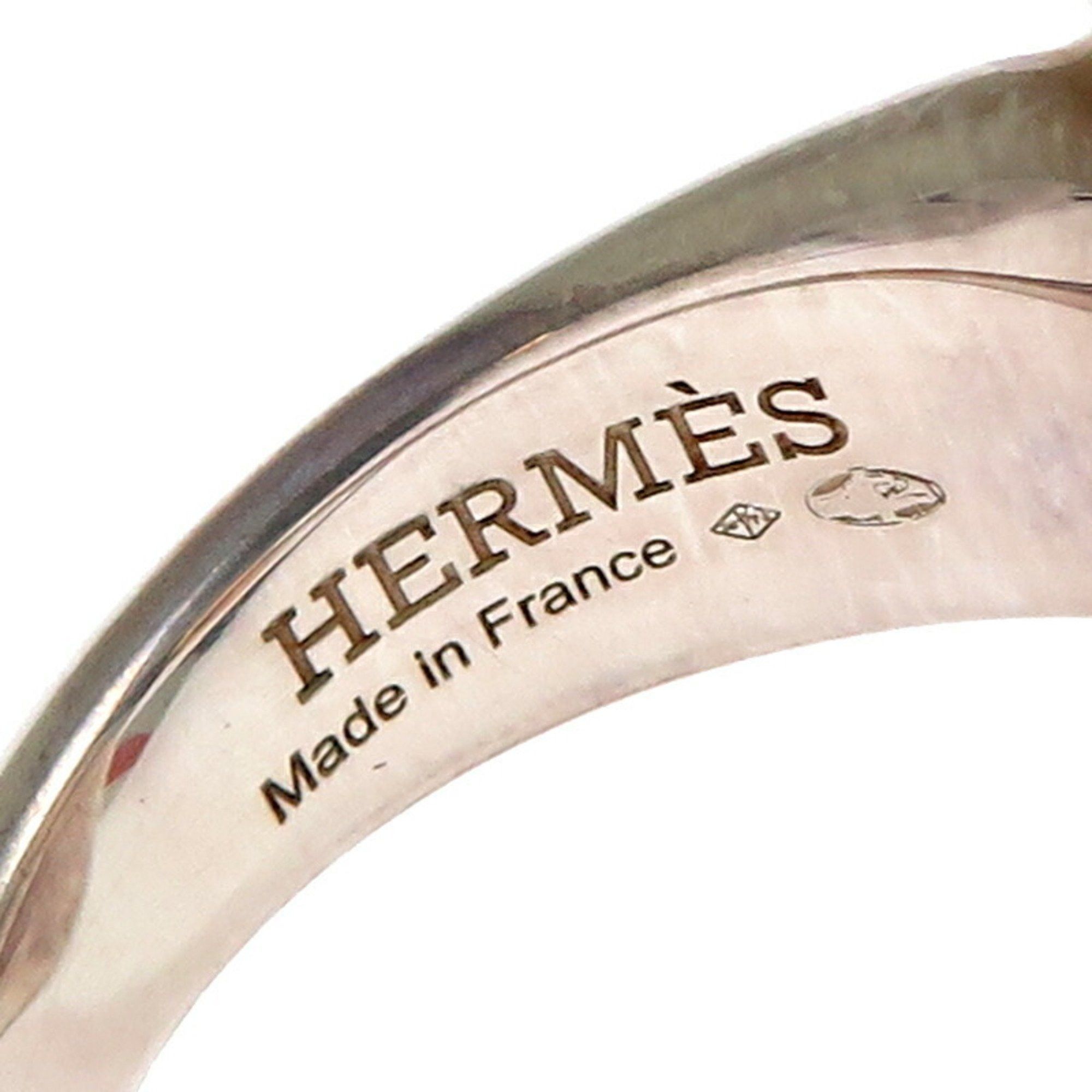 Hermes Hermes #50 SV925 Exlibris Ladies Ring, Silver 925, Size 9.5 Size ONE SIZE - 5 Thumbnail