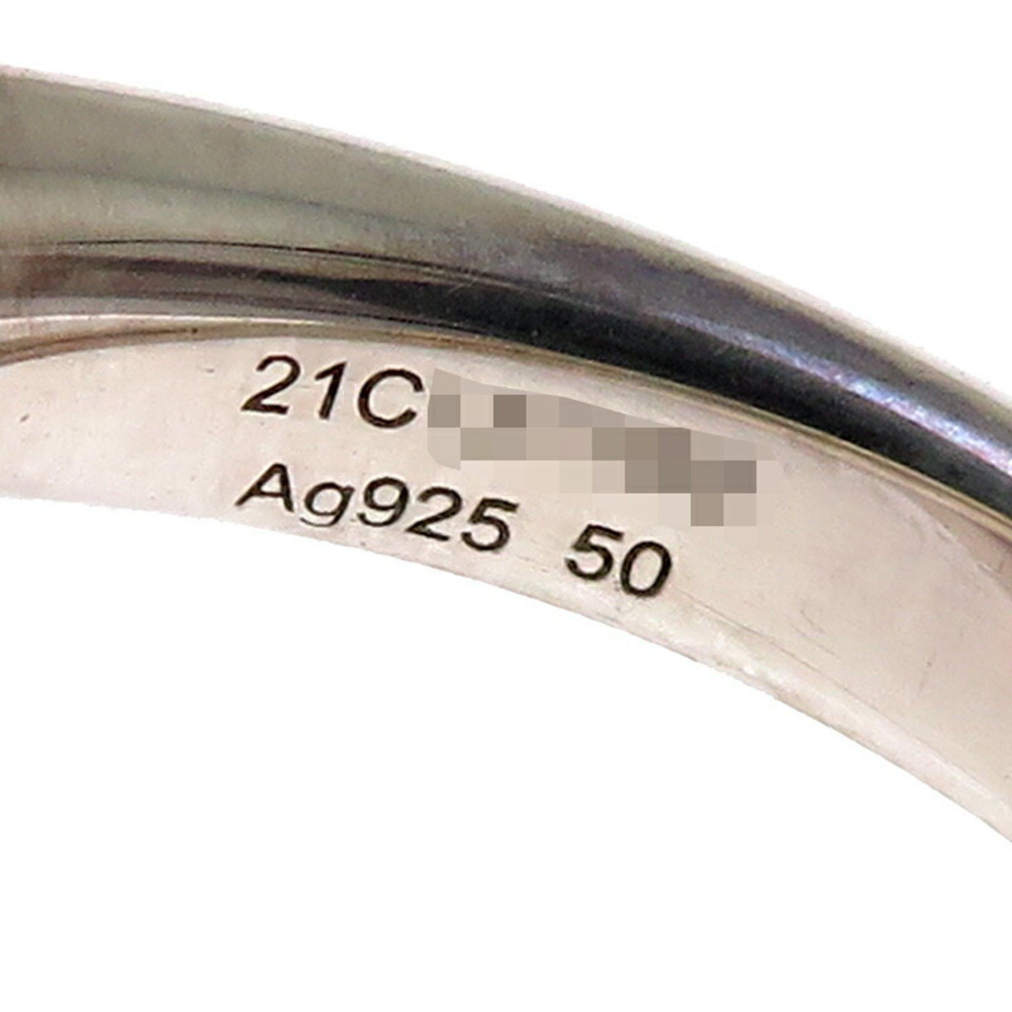 Hermes Hermes #50 SV925 Exlibris Ladies Ring, Silver 925, Size 9.5 Size ONE SIZE - 6 Thumbnail