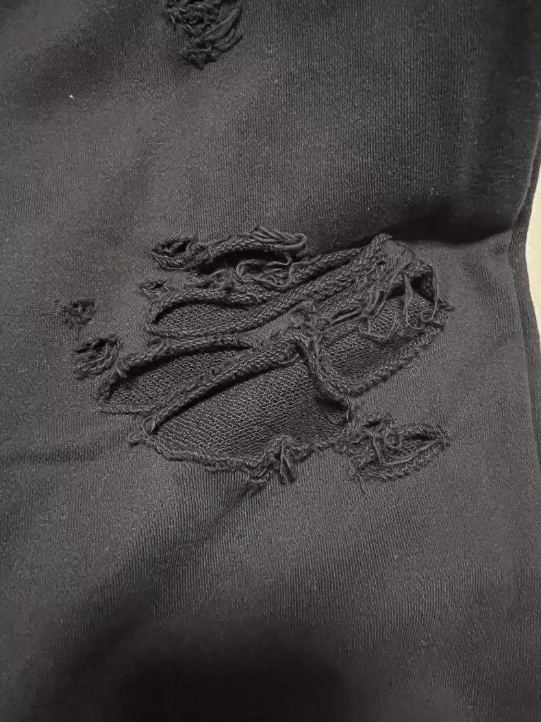 Japanese Brand Casual Black Ripped Pants for Men Size US 36 / EU 52 - 6 Thumbnail