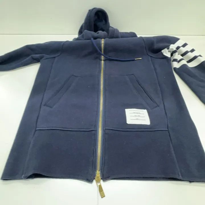 Thom Browne TB Classic Spring Hooded Zip Sweatshirt 0079 Size US M / EU 48-50 / 2 - 11 Thumbnail