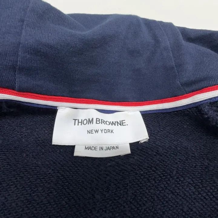 Thom Browne TB Classic Spring Hooded Zip Sweatshirt 0079 Size US M / EU 48-50 / 2 - 4 Thumbnail