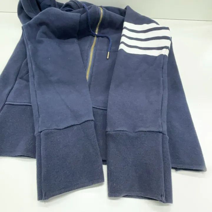 Thom Browne TB Classic Spring Hooded Zip Sweatshirt 0079 Size US M / EU 48-50 / 2 - 14 Thumbnail