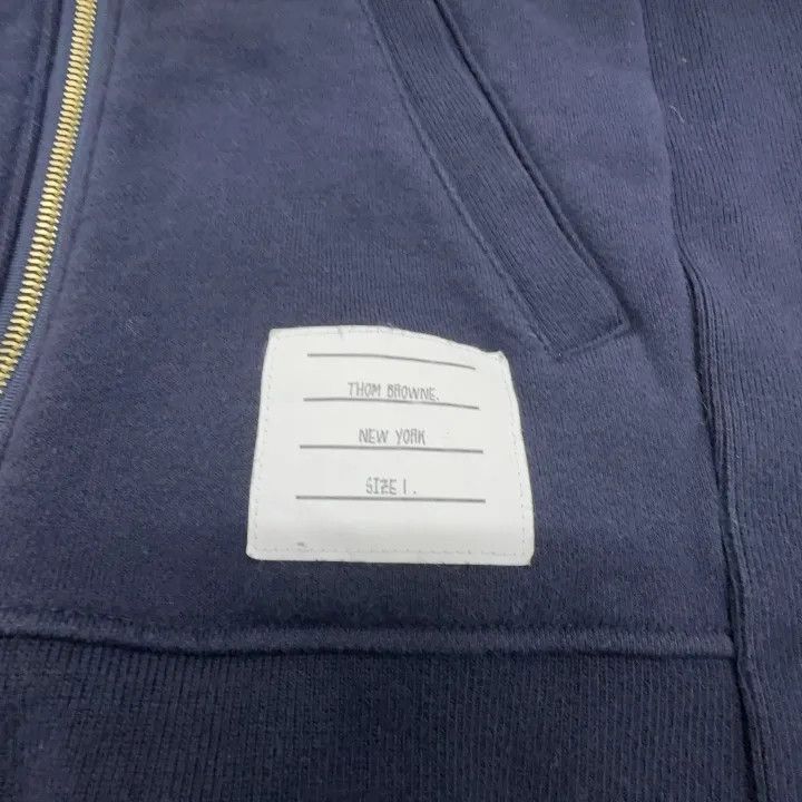 Thom Browne TB Classic Spring Hooded Zip Sweatshirt 0079 Size US M / EU 48-50 / 2 - 5 Thumbnail