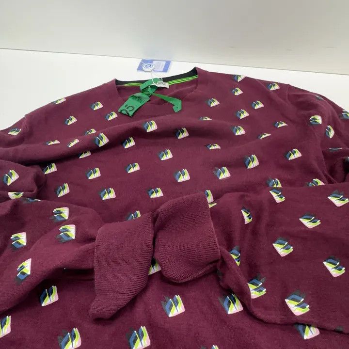 Kenzo KENZO Allover Print Round Neck Long Sleeve T-shirt 0079 Size US L / EU 52-54 / 3 - 8 Thumbnail