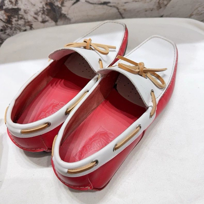Salvatore Ferragamo ferragamo white slip on shoes Size US 7.5 / EU 40-41 - 6 Thumbnail