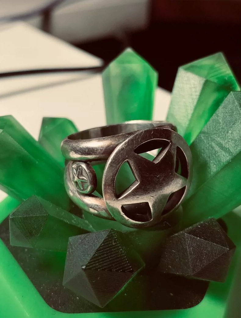 John Alexander Skelton lucky john star pattern ring Size ONE SIZE - 3 Thumbnail