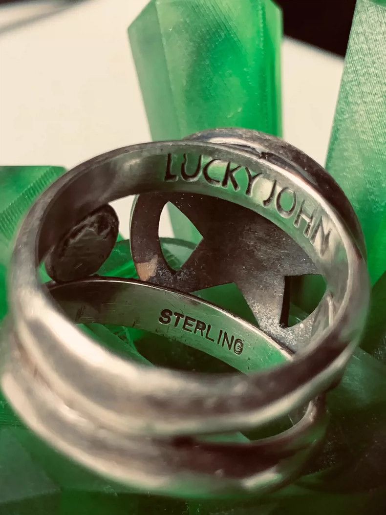 John Alexander Skelton lucky john star pattern ring Size ONE SIZE - 4 Thumbnail