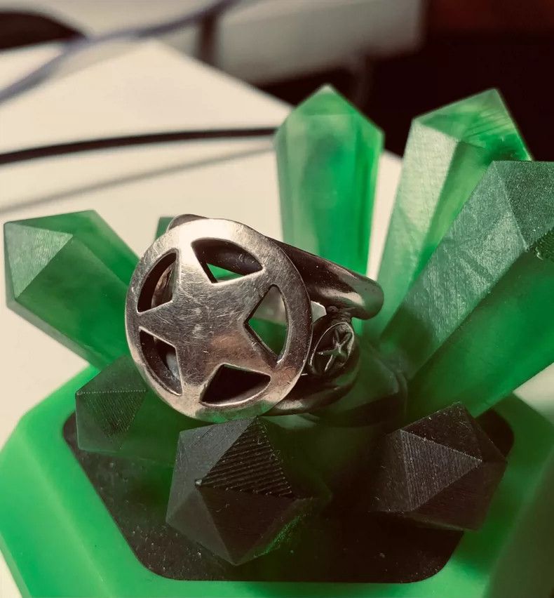 John Alexander Skelton lucky john star pattern ring Size ONE SIZE - 2 Thumbnail
