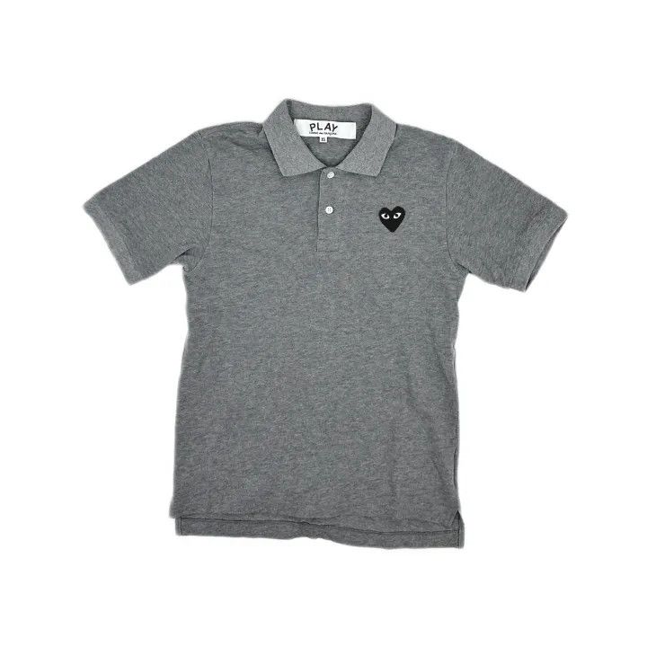 Comme des Garcons PLAY Comme des Garçons Play Gray Logo Polo Shirt 0079 Size US XS / EU 42 / 0 - 2 Thumbnail