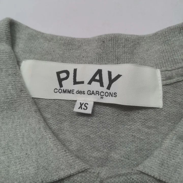 Comme des Garcons PLAY Comme des Garçons Play Gray Logo Polo Shirt 0079 Size US XS / EU 42 / 0 - 4 Thumbnail