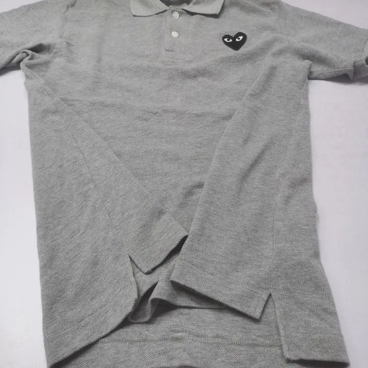 Comme des Garcons PLAY Comme des Garçons Play Gray Logo Polo Shirt 0079 Size US XS / EU 42 / 0 - 13 Thumbnail