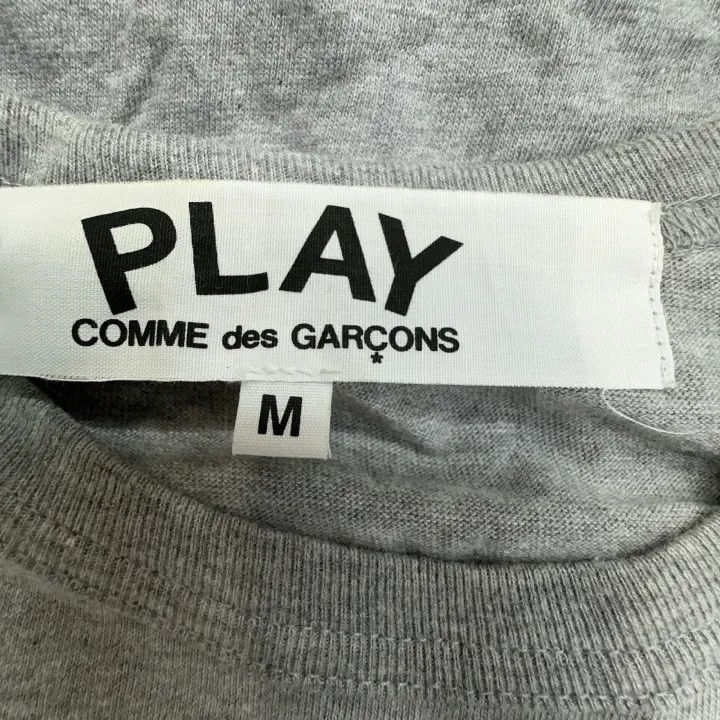 Comme des Garcons PLAY Comme des Garçons Play Gray Short Sleeve T-Shirt 0079 Size US M / EU 48-50 / 2 - 2 Thumbnail