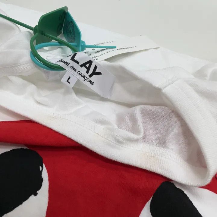 Comme des Garcons PLAY Comme des Garçons Play Red Heart Print T-Shirt 0079 Size L / US 10 / IT 46 - 4 Thumbnail