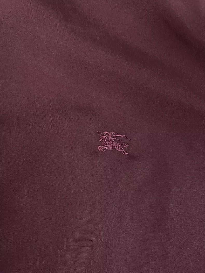 Burberry Burberry Burgundy Long Sleeve Shirt Size US S / EU 44-46 / 1 - 3 Thumbnail