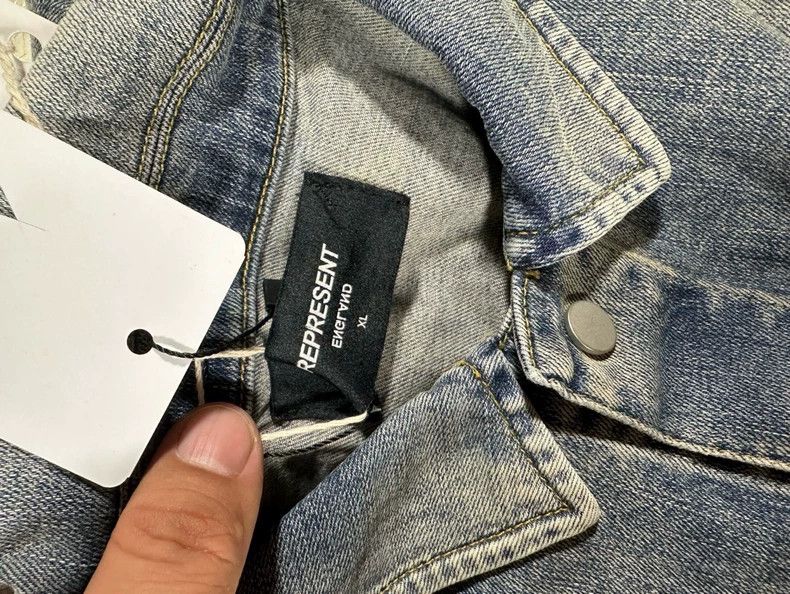 Japanese Brand REPRESENT washed denim shirt Size US XL / EU 56 / 4 - 3 Thumbnail