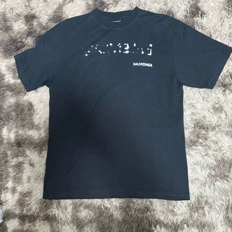 Balenciaga Balenciaga Blur Graffiti Ink Short Sleeve Tee Size US S / EU 44-46 / 1 - 2 Thumbnail
