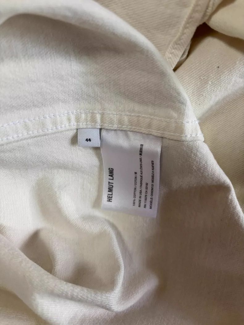 Helmut Lang Helmut Lang Distressed Ink White Shirt Jacket Size US XL / EU 56 / 4 - 5 Thumbnail
