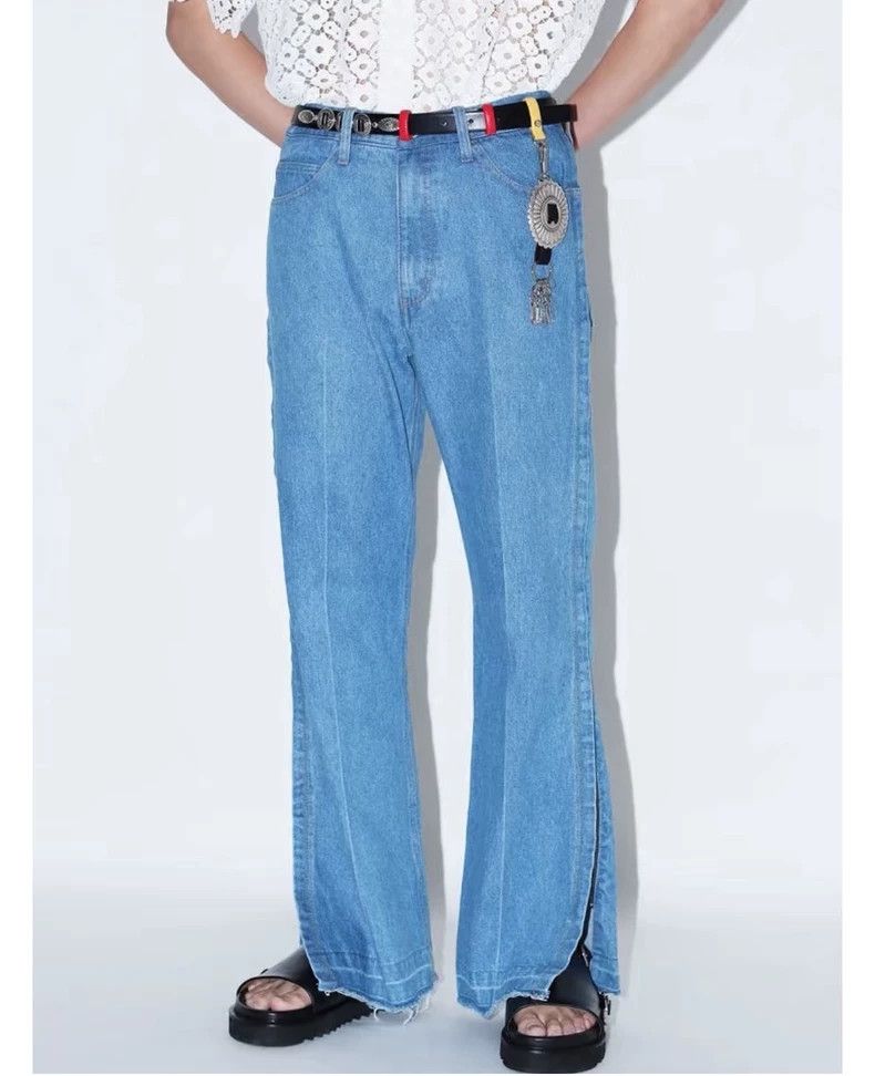 Rick Owens Toga Pulla Reconstructed Flare Jeans Size US 34 / EU 50 - 9 Thumbnail