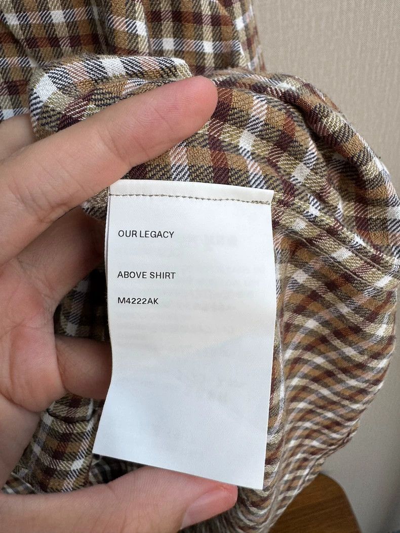 Our Legacy Our Legacy Brown Plaid Long Sleeve Shirt Size US L / EU 52-54 / 3 - 5 Thumbnail