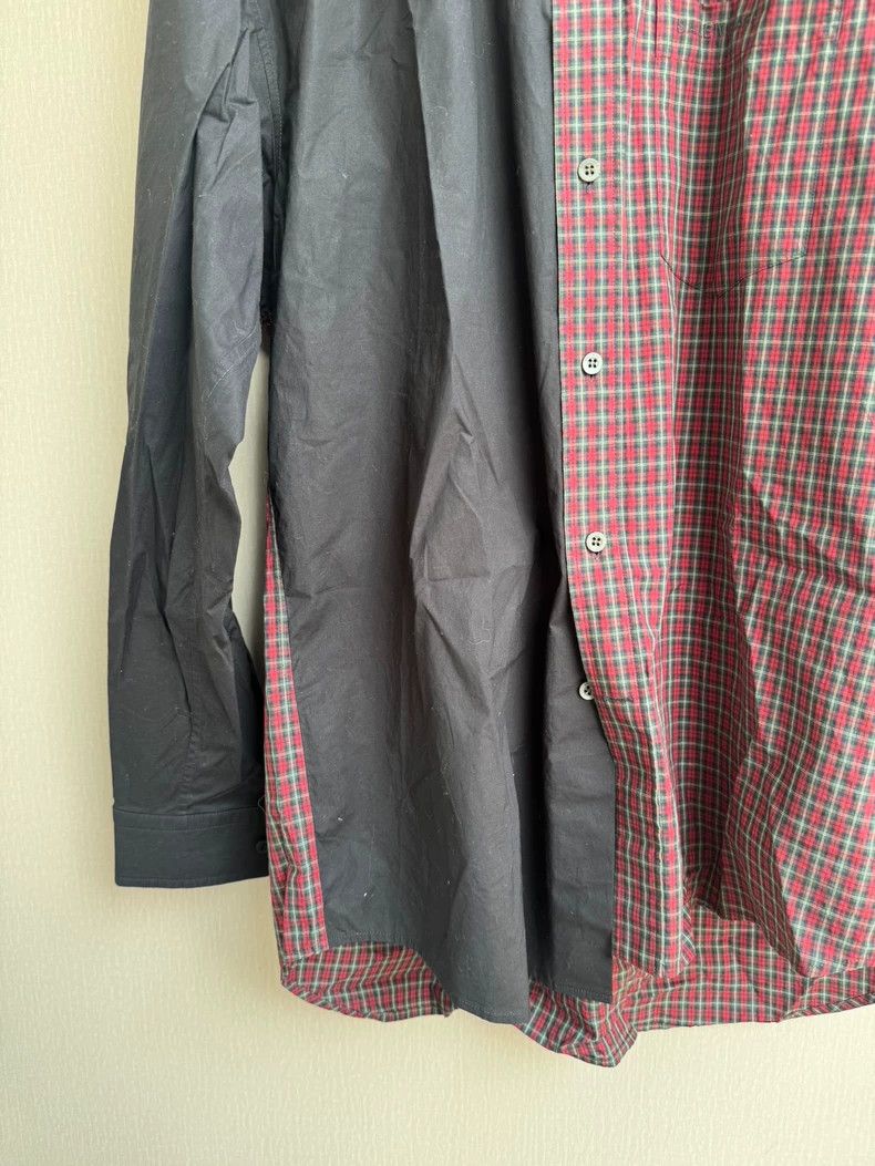 Balenciaga Balenciaga Asymmetric Plaid Panel Long Sleeve Shirt Size US XS / EU 42 / 0 - 4 Thumbnail