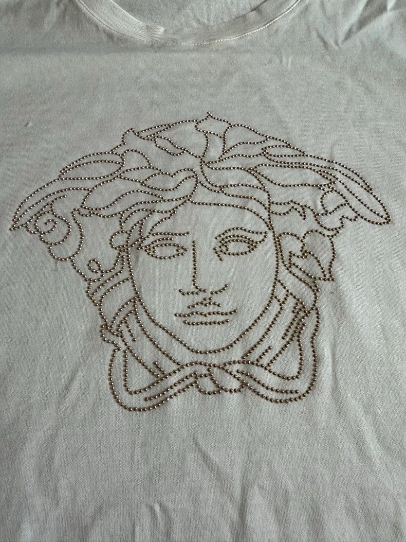 Versace Versace Rose Gold Rhinestone Medusa T-shirt Size US S / EU 44-46 / 1 - 2 Thumbnail