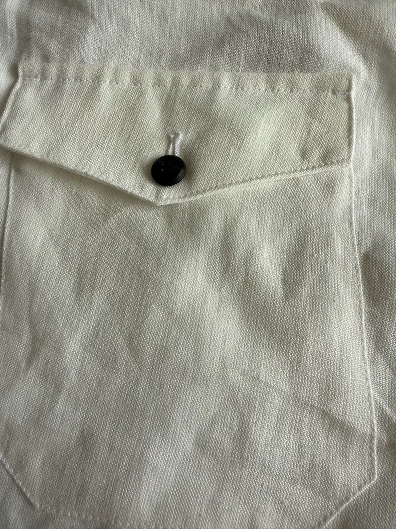 Ermenegildo Zegna Eleventy Men's White Linen Shorts Size US 33 - 4 Thumbnail
