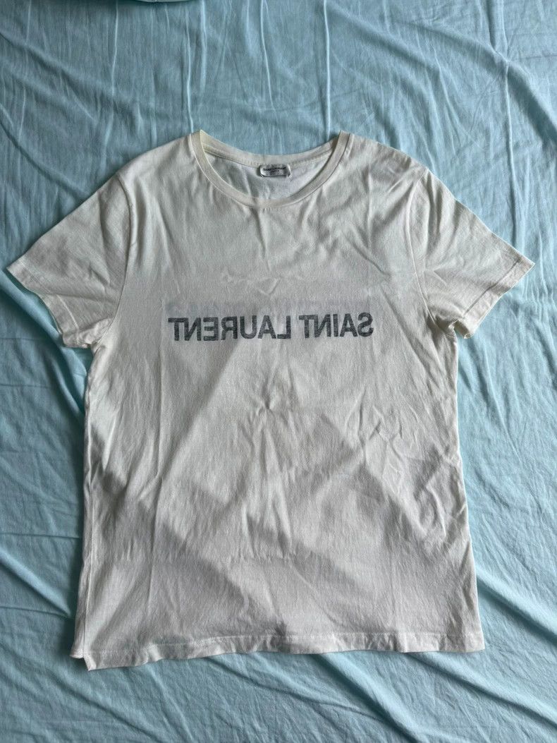 Saint Laurent Paris Saint Laurent Mirror Print T-Shirt Size US M / EU 48-50 / 2 - 7 Thumbnail
