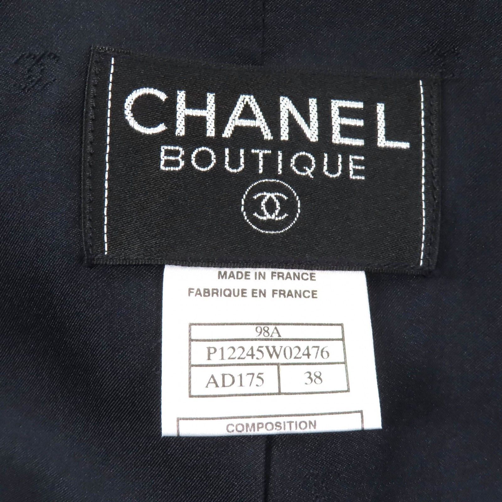 Chanel Chanel Chanel COCO Mark Cashmere Jacket Leather Outerwear P12245 Size ONE SIZE - 8 Thumbnail