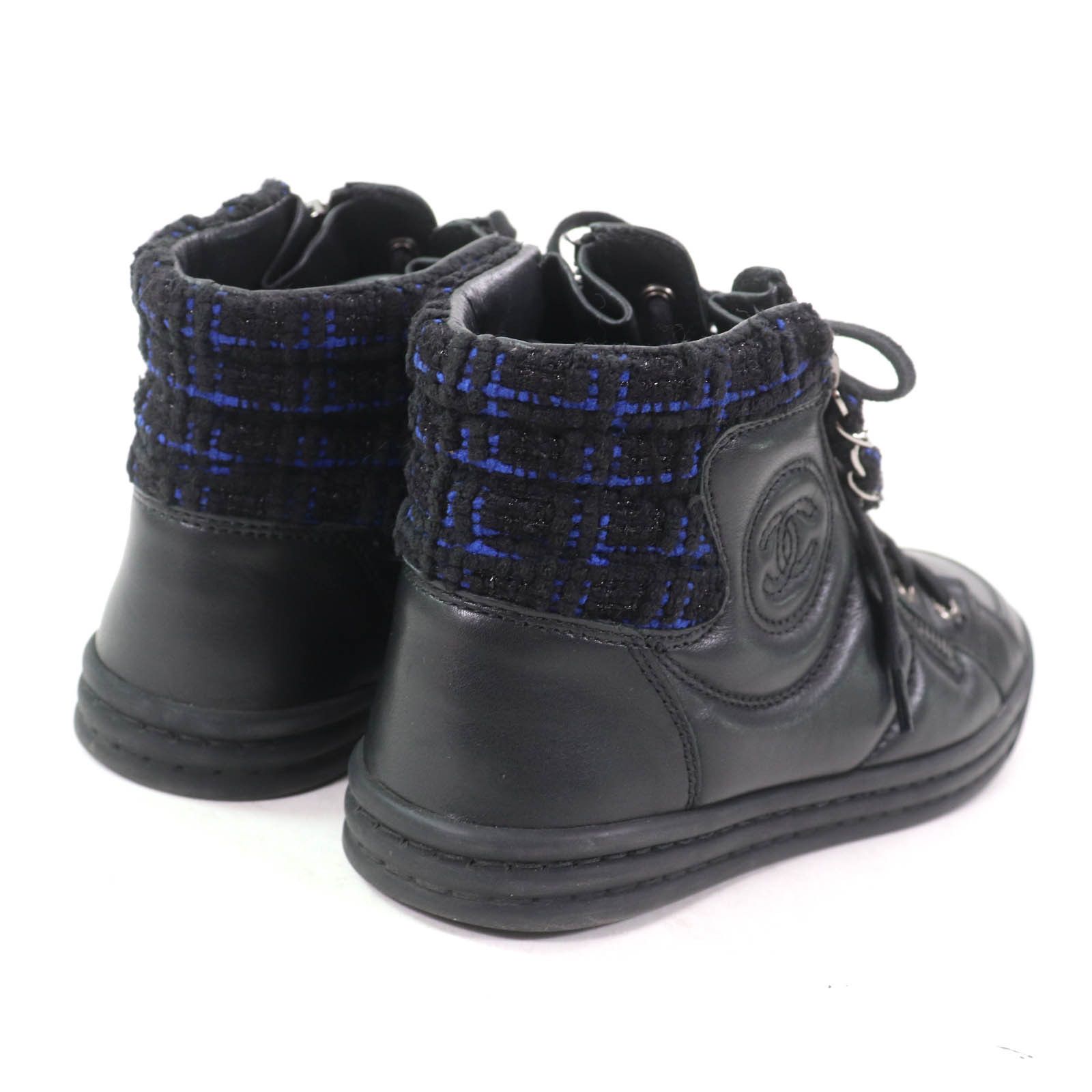 Chanel Chanel Chanel High cut Leather Sneakers Leather Shoes G31316 DUTY FREE for USA Size ONE SIZE - 2 Thumbnail