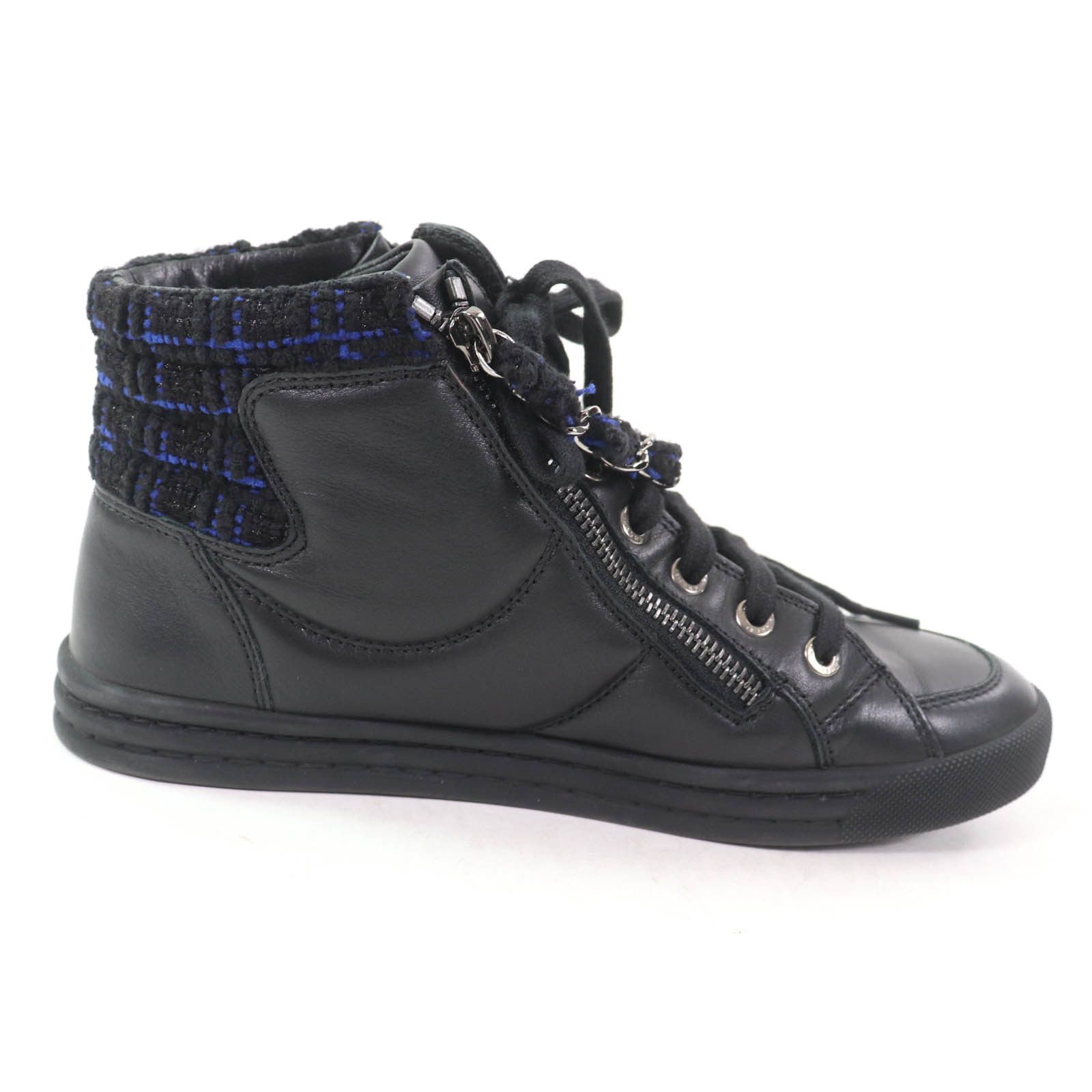 Chanel Chanel Chanel High cut Leather Sneakers Leather Shoes G31316 DUTY FREE for USA Size ONE SIZE - 5 Thumbnail