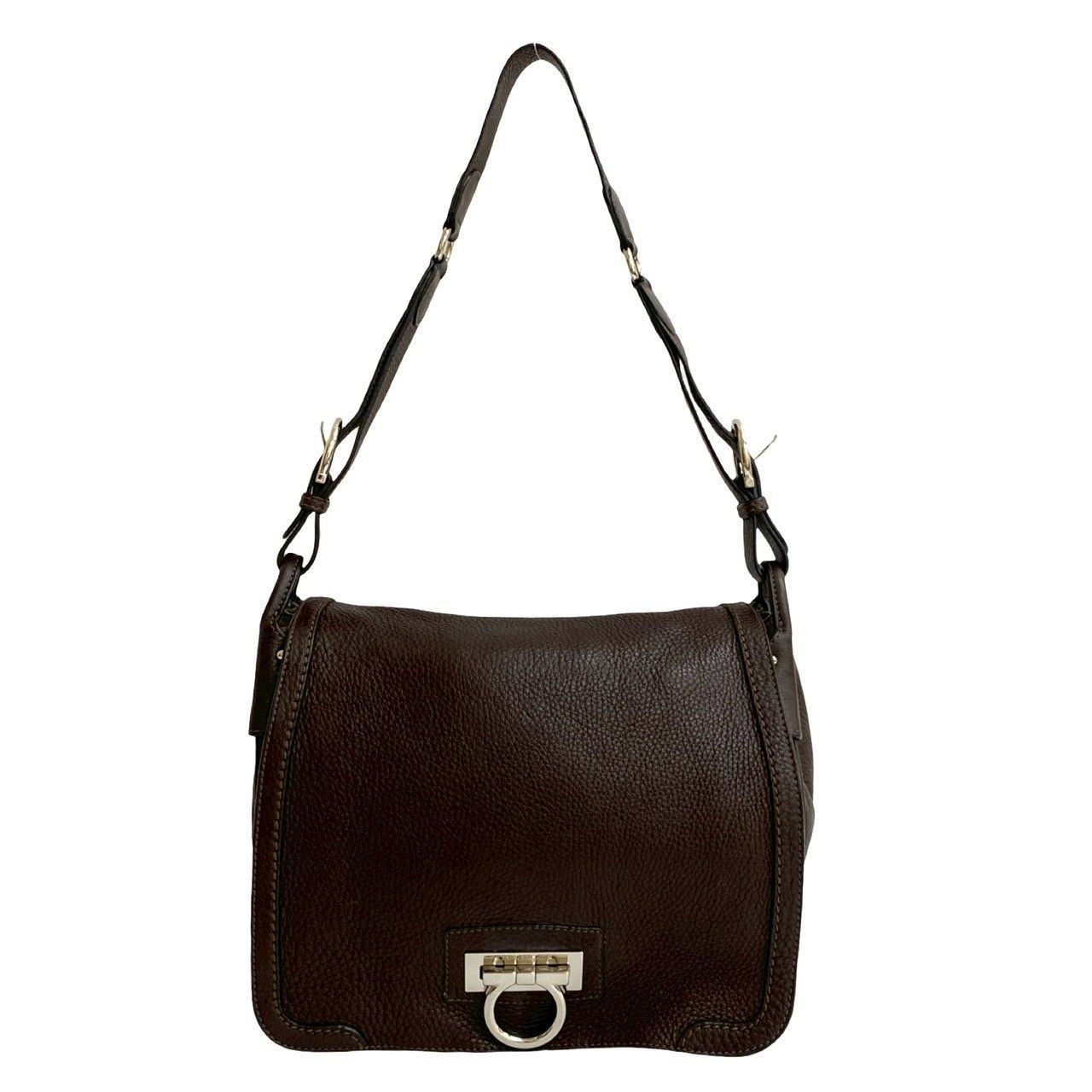Salvatore Ferragamo Salvatore Ferragamo Salvatore Ferragamo Gancini Leather Shoulder Bag Leather Shoulder Bag Size ONE SIZE - 2 Thumbnail