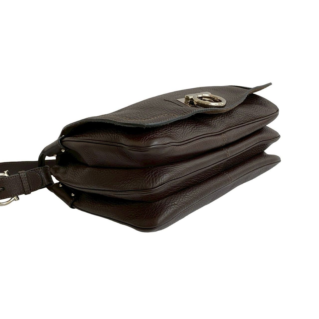 Salvatore Ferragamo Salvatore Ferragamo Salvatore Ferragamo Gancini Leather Shoulder Bag Leather Shoulder Bag Size ONE SIZE - 8 Thumbnail