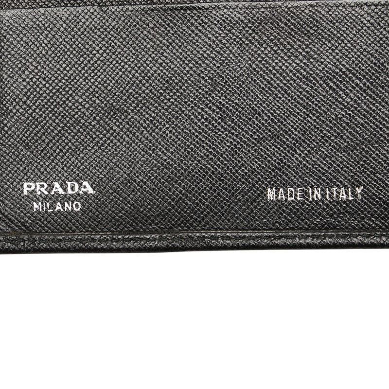 Prada Prada Prada Triangle Logo Plate Leather Wallet Leather Short Wallet Size ONE SIZE - 9 Thumbnail