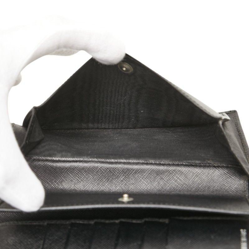 Prada Prada Prada Triangle Logo Plate Leather Wallet Leather Short Wallet Size ONE SIZE - 8 Thumbnail