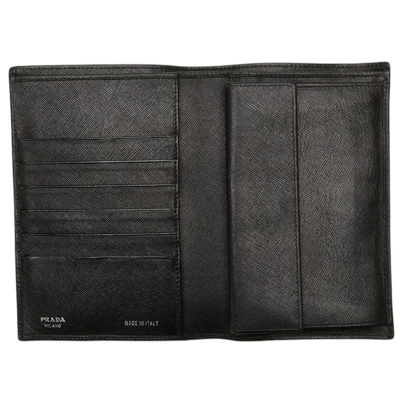 Prada Prada Prada Triangle Logo Plate Leather Wallet Leather Short Wallet Size ONE SIZE - 6 Thumbnail