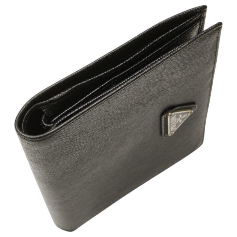 Prada Prada Prada Triangle Logo Plate Leather Wallet Leather Short Wallet Size ONE SIZE - 4 Thumbnail